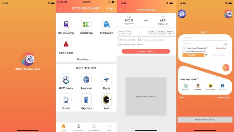 IRCTC Rail Connect - Travel Apps India